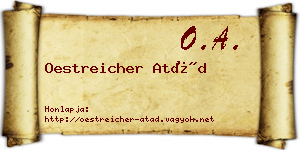 Oestreicher Atád névjegykártya